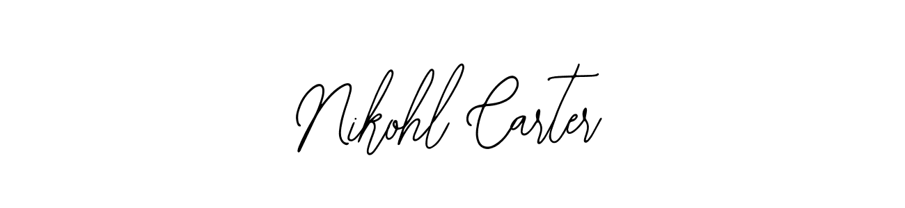 Nikohl Carter stylish signature style. Best Handwritten Sign (Bearetta-2O07w) for my name. Handwritten Signature Collection Ideas for my name Nikohl Carter. Nikohl Carter signature style 12 images and pictures png