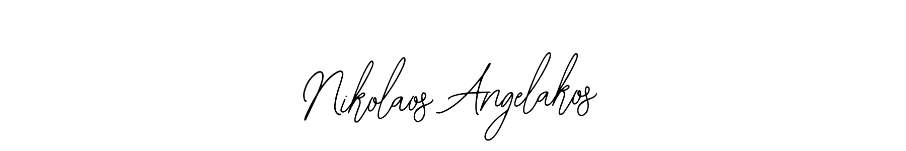 This is the best signature style for the Nikolaos Angelakos name. Also you like these signature font (Bearetta-2O07w). Mix name signature. Nikolaos Angelakos signature style 12 images and pictures png