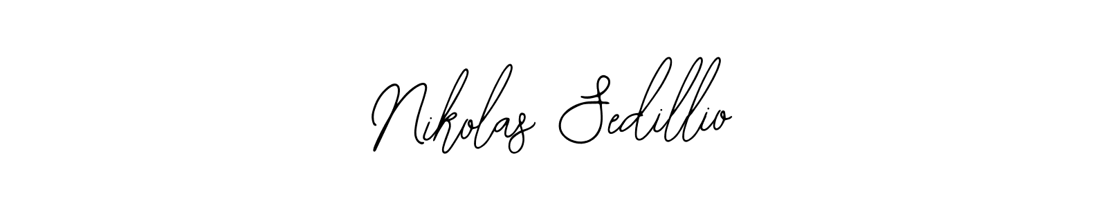 if you are searching for the best signature style for your name Nikolas Sedillio. so please give up your signature search. here we have designed multiple signature styles  using Bearetta-2O07w. Nikolas Sedillio signature style 12 images and pictures png