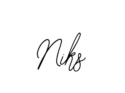 Similarly Bearetta-2O07w is the best handwritten signature design. Signature creator online .You can use it as an online autograph creator for name Niks. Niks signature style 12 images and pictures png