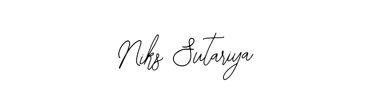 Check out images of Autograph of Niks Sutariya name. Actor Niks Sutariya Signature Style. Bearetta-2O07w is a professional sign style online. Niks Sutariya signature style 12 images and pictures png