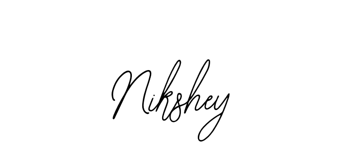 Use a signature maker to create a handwritten signature online. With this signature software, you can design (Bearetta-2O07w) your own signature for name Nikshey. Nikshey signature style 12 images and pictures png