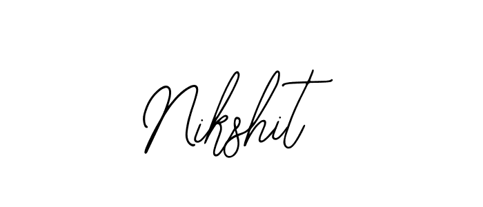 Use a signature maker to create a handwritten signature online. With this signature software, you can design (Bearetta-2O07w) your own signature for name Nikshit. Nikshit signature style 12 images and pictures png