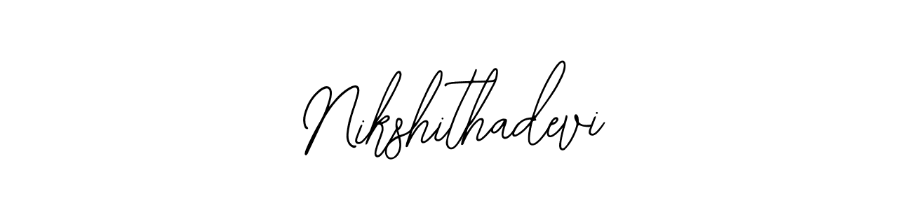 Also You can easily find your signature by using the search form. We will create Nikshithadevi name handwritten signature images for you free of cost using Bearetta-2O07w sign style. Nikshithadevi signature style 12 images and pictures png