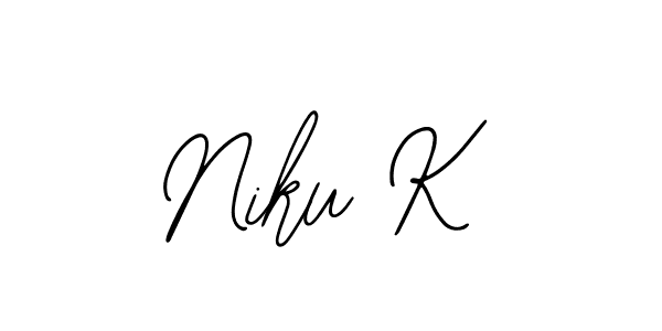 Niku K stylish signature style. Best Handwritten Sign (Bearetta-2O07w) for my name. Handwritten Signature Collection Ideas for my name Niku K. Niku K signature style 12 images and pictures png