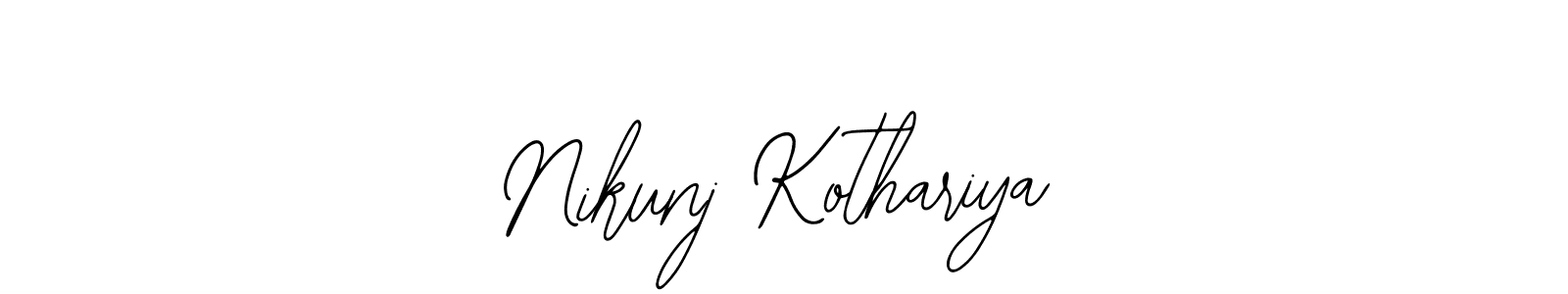 Bearetta-2O07w is a professional signature style that is perfect for those who want to add a touch of class to their signature. It is also a great choice for those who want to make their signature more unique. Get Nikunj Kothariya name to fancy signature for free. Nikunj Kothariya signature style 12 images and pictures png