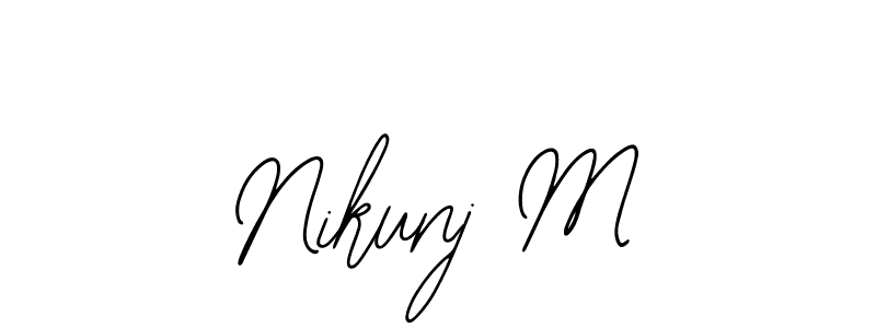 This is the best signature style for the Nikunj M name. Also you like these signature font (Bearetta-2O07w). Mix name signature. Nikunj M signature style 12 images and pictures png