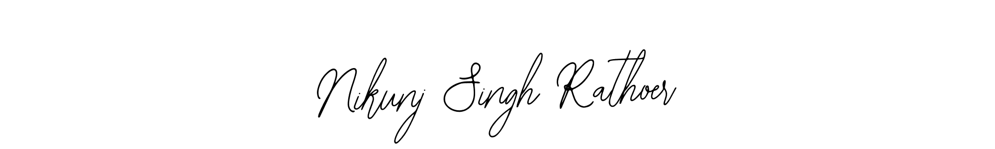 You should practise on your own different ways (Bearetta-2O07w) to write your name (Nikunj Singh Rathoer) in signature. don't let someone else do it for you. Nikunj Singh Rathoer signature style 12 images and pictures png