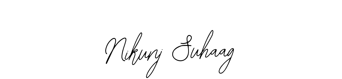 if you are searching for the best signature style for your name Nikunj Suhaag. so please give up your signature search. here we have designed multiple signature styles  using Bearetta-2O07w. Nikunj Suhaag signature style 12 images and pictures png