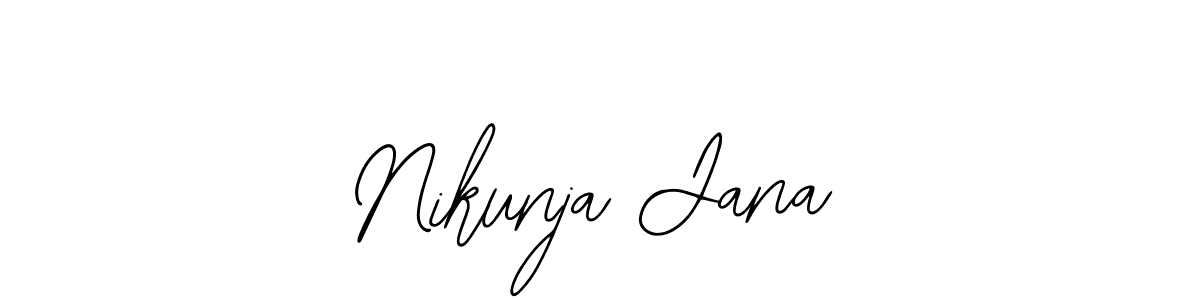 Bearetta-2O07w is a professional signature style that is perfect for those who want to add a touch of class to their signature. It is also a great choice for those who want to make their signature more unique. Get Nikunja Jana name to fancy signature for free. Nikunja Jana signature style 12 images and pictures png