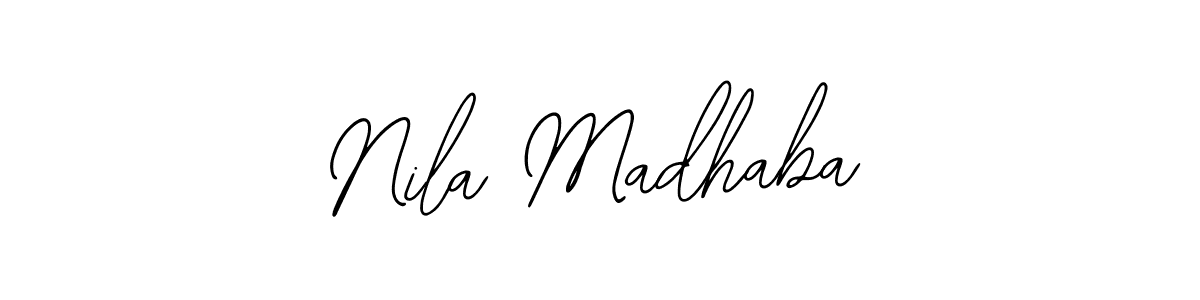 The best way (Bearetta-2O07w) to make a short signature is to pick only two or three words in your name. The name Nila Madhaba include a total of six letters. For converting this name. Nila Madhaba signature style 12 images and pictures png