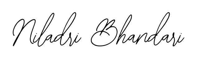 The Bearetta-2O07w typeface gives name Niladri Bhandari a refined look. Suitable for certificates, diplomas, and official verification. Niladri Bhandari signature style 12 images and pictures png