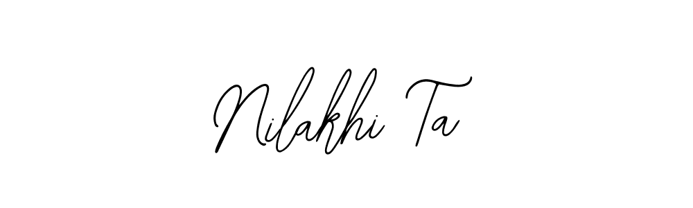 if you are searching for the best signature style for your name Nilakhi Ta. so please give up your signature search. here we have designed multiple signature styles  using Bearetta-2O07w. Nilakhi Ta signature style 12 images and pictures png
