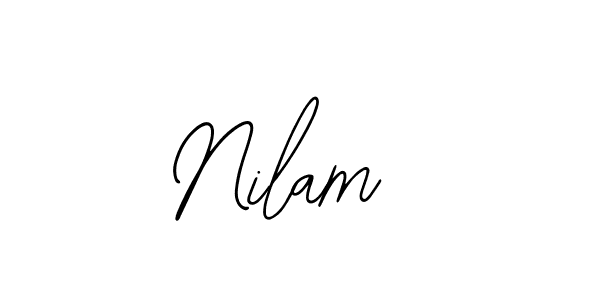 You should practise on your own different ways (Bearetta-2O07w) to write your name (Nilam ) in signature. don't let someone else do it for you. Nilam  signature style 12 images and pictures png