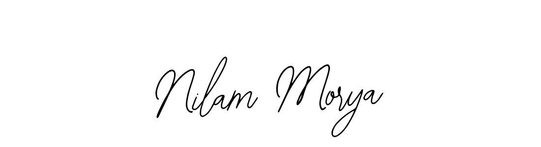 Use a signature maker to create a handwritten signature online. With this signature software, you can design (Bearetta-2O07w) your own signature for name Nilam Morya. Nilam Morya signature style 12 images and pictures png