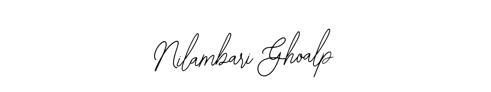How to make Nilambari Ghoalp name signature. Use Bearetta-2O07w style for creating short signs online. This is the latest handwritten sign. Nilambari Ghoalp signature style 12 images and pictures png