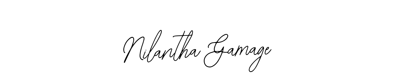 How to make Nilantha Gamage name signature. Use Bearetta-2O07w style for creating short signs online. This is the latest handwritten sign. Nilantha Gamage signature style 12 images and pictures png