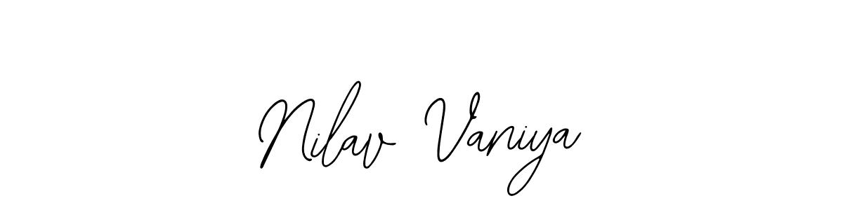 It looks lik you need a new signature style for name Nilav Vaniya. Design unique handwritten (Bearetta-2O07w) signature with our free signature maker in just a few clicks. Nilav Vaniya signature style 12 images and pictures png