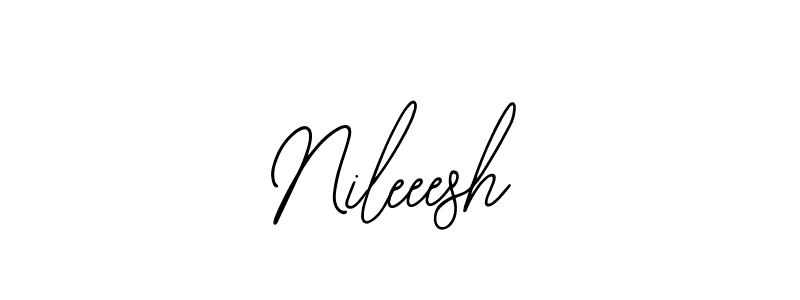Use a signature maker to create a handwritten signature online. With this signature software, you can design (Bearetta-2O07w) your own signature for name Nileeesh. Nileeesh signature style 12 images and pictures png