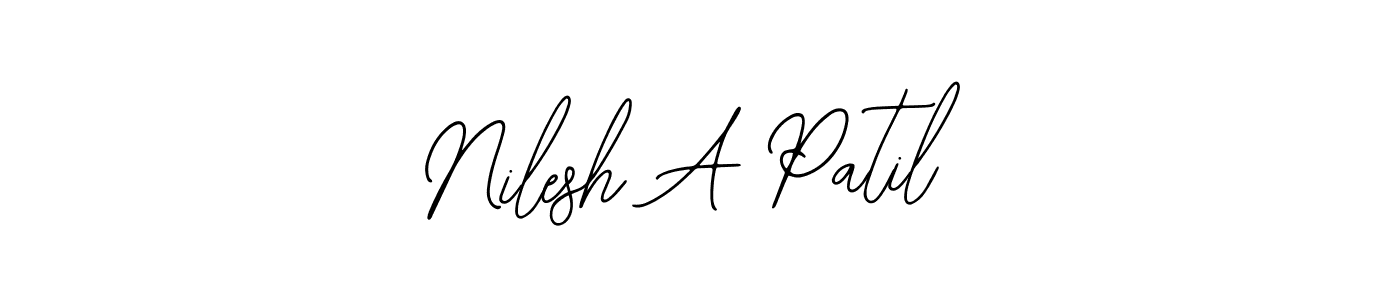 How to make Nilesh A Patil name signature. Use Bearetta-2O07w style for creating short signs online. This is the latest handwritten sign. Nilesh A Patil signature style 12 images and pictures png