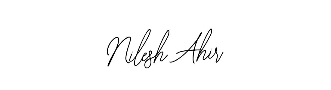 Similarly Bearetta-2O07w is the best handwritten signature design. Signature creator online .You can use it as an online autograph creator for name Nilesh Ahir. Nilesh Ahir signature style 12 images and pictures png