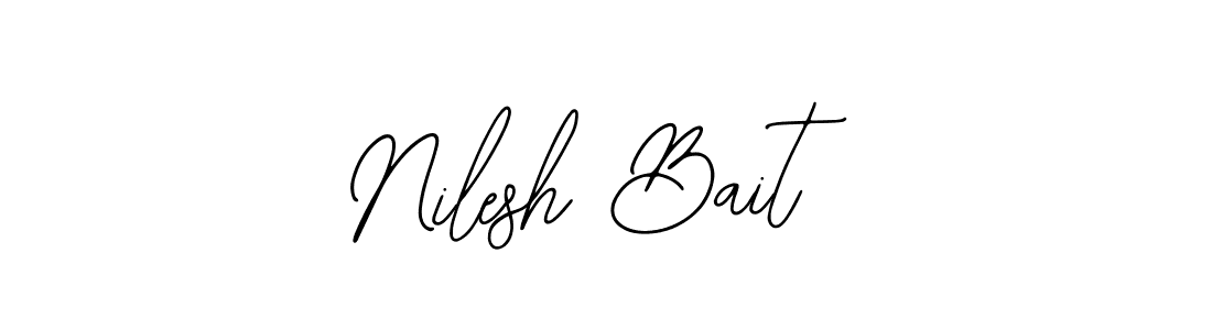 You can use this online signature creator to create a handwritten signature for the name Nilesh Bait. This is the best online autograph maker. Nilesh Bait signature style 12 images and pictures png