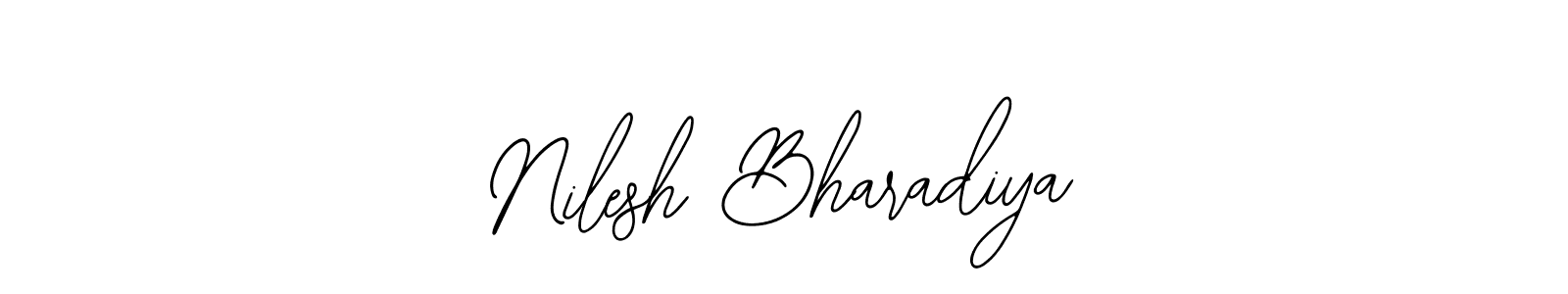 Make a beautiful signature design for name Nilesh Bharadiya. Use this online signature maker to create a handwritten signature for free. Nilesh Bharadiya signature style 12 images and pictures png