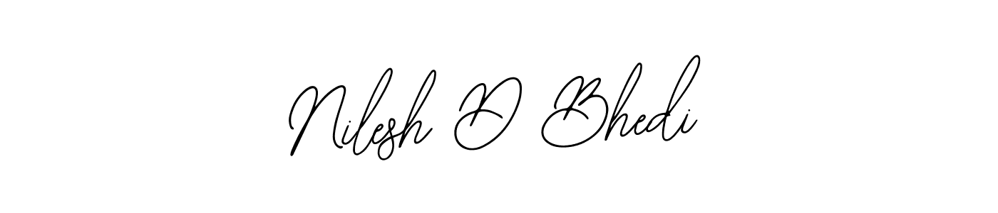 The best way (Bearetta-2O07w) to make a short signature is to pick only two or three words in your name. The name Nilesh D Bhedi include a total of six letters. For converting this name. Nilesh D Bhedi signature style 12 images and pictures png