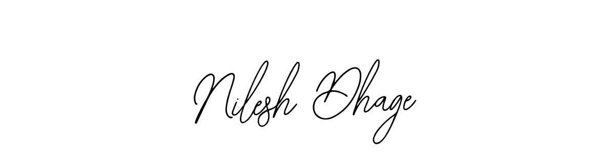 Use a signature maker to create a handwritten signature online. With this signature software, you can design (Bearetta-2O07w) your own signature for name Nilesh Dhage. Nilesh Dhage signature style 12 images and pictures png