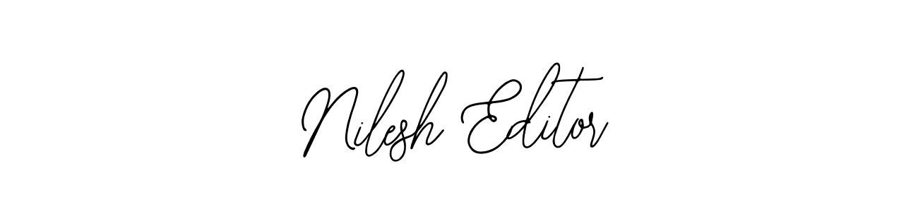 if you are searching for the best signature style for your name Nilesh Editor. so please give up your signature search. here we have designed multiple signature styles  using Bearetta-2O07w. Nilesh Editor signature style 12 images and pictures png