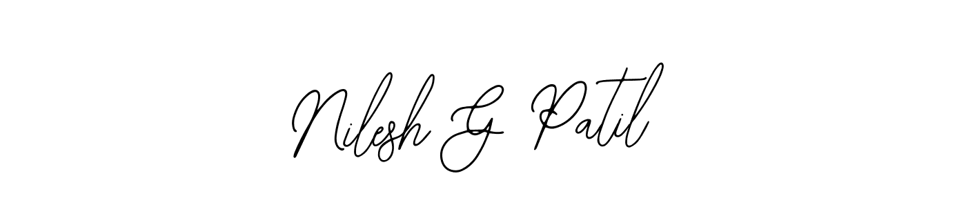 You should practise on your own different ways (Bearetta-2O07w) to write your name (Nilesh G Patil) in signature. don't let someone else do it for you. Nilesh G Patil signature style 12 images and pictures png