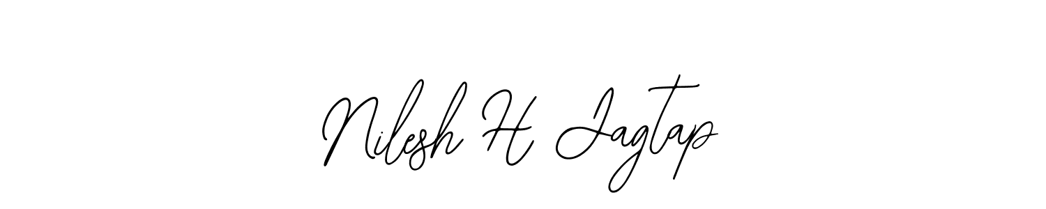 You should practise on your own different ways (Bearetta-2O07w) to write your name (Nilesh H Jagtap) in signature. don't let someone else do it for you. Nilesh H Jagtap signature style 12 images and pictures png