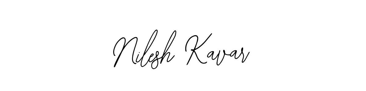 The best way (Bearetta-2O07w) to make a short signature is to pick only two or three words in your name. The name Nilesh Kavar include a total of six letters. For converting this name. Nilesh Kavar signature style 12 images and pictures png