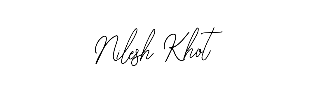 How to make Nilesh Khot name signature. Use Bearetta-2O07w style for creating short signs online. This is the latest handwritten sign. Nilesh Khot signature style 12 images and pictures png