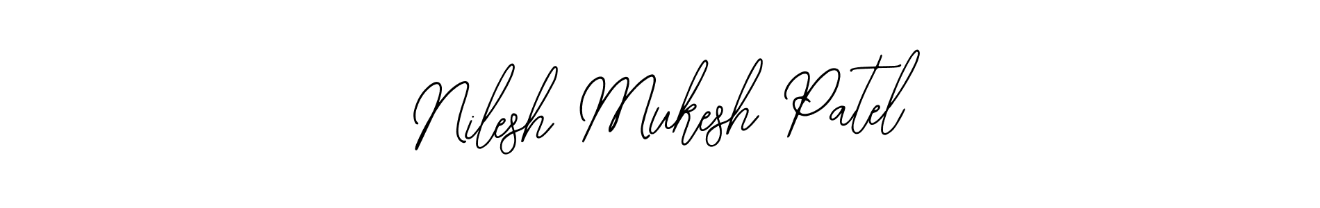 if you are searching for the best signature style for your name Nilesh Mukesh Patel. so please give up your signature search. here we have designed multiple signature styles  using Bearetta-2O07w. Nilesh Mukesh Patel signature style 12 images and pictures png