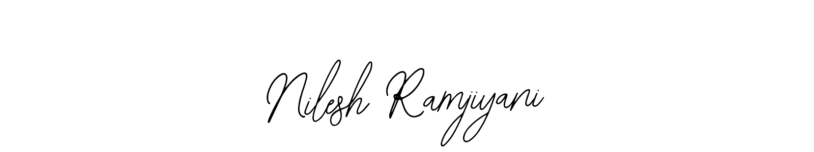 The best way (Bearetta-2O07w) to make a short signature is to pick only two or three words in your name. The name Nilesh Ramjiyani include a total of six letters. For converting this name. Nilesh Ramjiyani signature style 12 images and pictures png