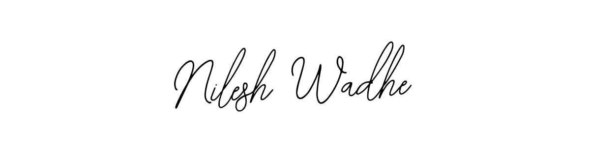 This is the best signature style for the Nilesh Wadhe name. Also you like these signature font (Bearetta-2O07w). Mix name signature. Nilesh Wadhe signature style 12 images and pictures png