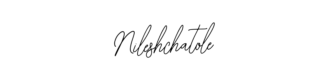 The best way (Bearetta-2O07w) to make a short signature is to pick only two or three words in your name. The name Nileshchatole include a total of six letters. For converting this name. Nileshchatole signature style 12 images and pictures png