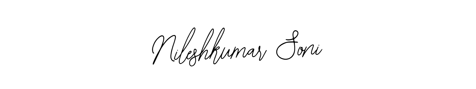 Nileshkumar Soni stylish signature style. Best Handwritten Sign (Bearetta-2O07w) for my name. Handwritten Signature Collection Ideas for my name Nileshkumar Soni. Nileshkumar Soni signature style 12 images and pictures png