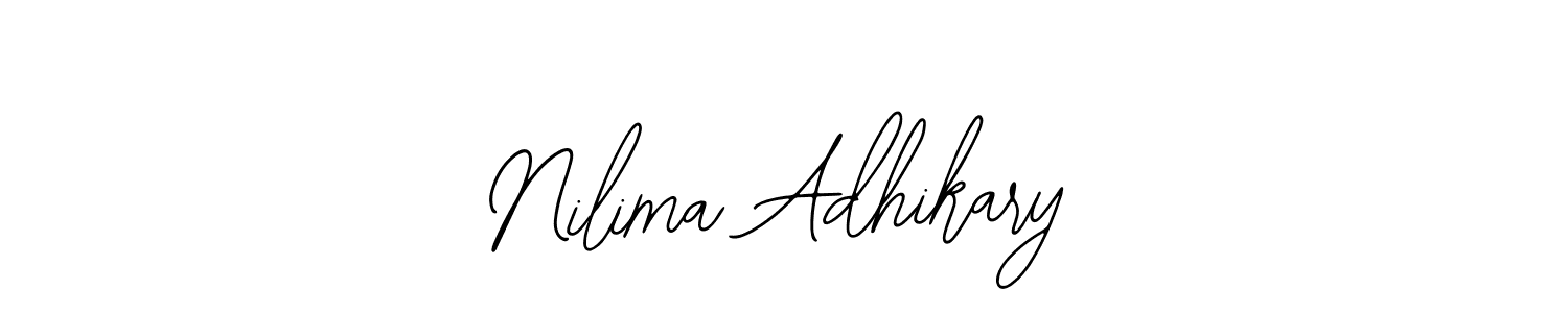 How to make Nilima Adhikary name signature. Use Bearetta-2O07w style for creating short signs online. This is the latest handwritten sign. Nilima Adhikary signature style 12 images and pictures png