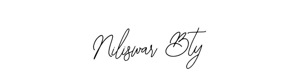 How to make Niliswar Bty name signature. Use Bearetta-2O07w style for creating short signs online. This is the latest handwritten sign. Niliswar Bty signature style 12 images and pictures png