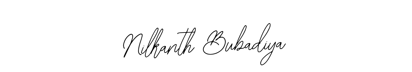 How to Draw Nilkanth Bubadiya signature style? Bearetta-2O07w is a latest design signature styles for name Nilkanth Bubadiya. Nilkanth Bubadiya signature style 12 images and pictures png