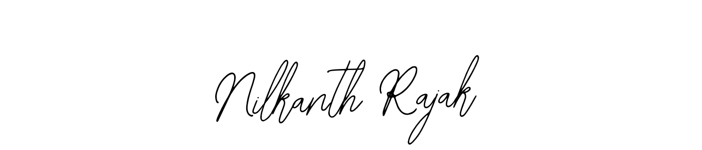 You should practise on your own different ways (Bearetta-2O07w) to write your name (Nilkanth Rajak) in signature. don't let someone else do it for you. Nilkanth Rajak signature style 12 images and pictures png