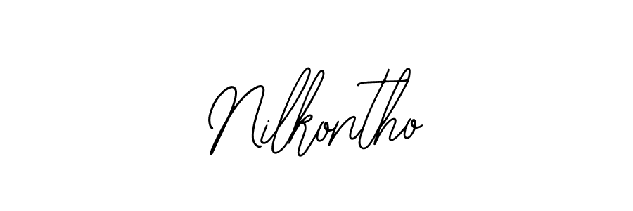 You should practise on your own different ways (Bearetta-2O07w) to write your name (Nilkontho) in signature. don't let someone else do it for you. Nilkontho signature style 12 images and pictures png