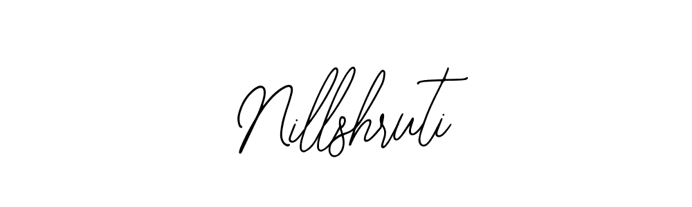 Make a beautiful signature design for name Nillshruti. With this signature (Bearetta-2O07w) style, you can create a handwritten signature for free. Nillshruti signature style 12 images and pictures png