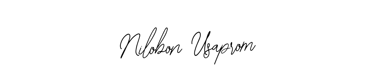 Design your own signature with our free online signature maker. With this signature software, you can create a handwritten (Bearetta-2O07w) signature for name Nilobon Usaprom. Nilobon Usaprom signature style 12 images and pictures png