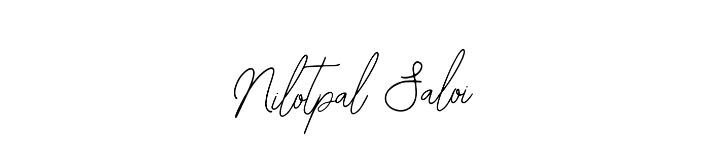 The best way (Bearetta-2O07w) to make a short signature is to pick only two or three words in your name. The name Nilotpal Saloi include a total of six letters. For converting this name. Nilotpal Saloi signature style 12 images and pictures png