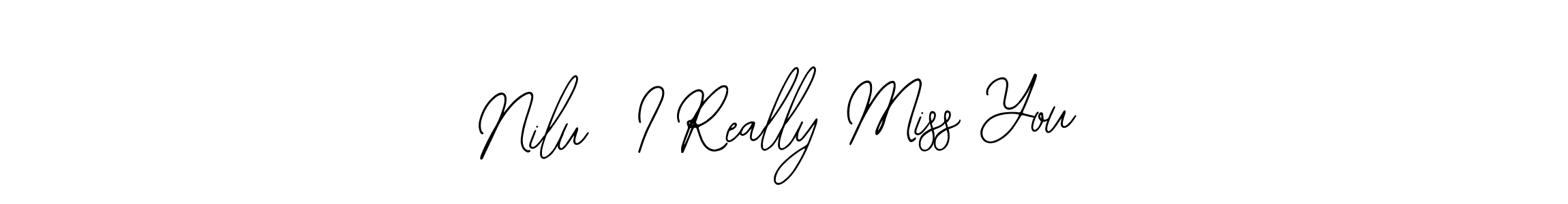 Use a signature maker to create a handwritten signature online. With this signature software, you can design (Bearetta-2O07w) your own signature for name Nilu  I Really Miss You. Nilu  I Really Miss You signature style 12 images and pictures png