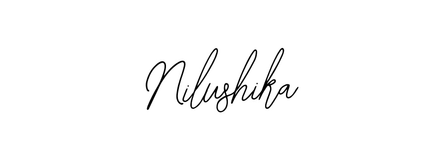 Design your own signature with our free online signature maker. With this signature software, you can create a handwritten (Bearetta-2O07w) signature for name Nilushika. Nilushika signature style 12 images and pictures png