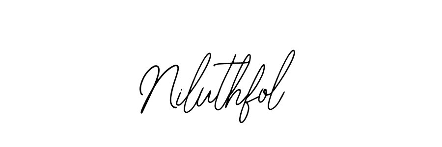 How to make Niluthfol name signature. Use Bearetta-2O07w style for creating short signs online. This is the latest handwritten sign. Niluthfol signature style 12 images and pictures png